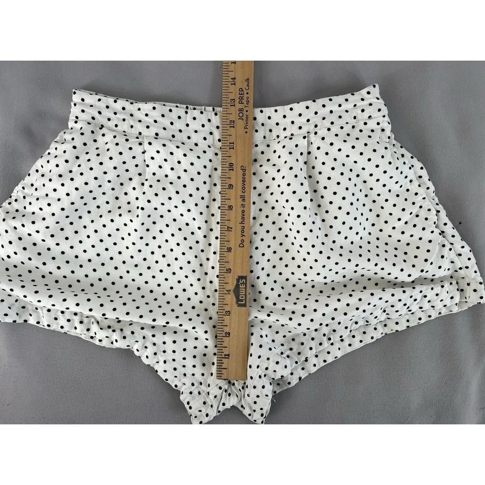 Kate Spade Women's Mini‎ Polka Dot Linen Flared High Rise Shorts Medium